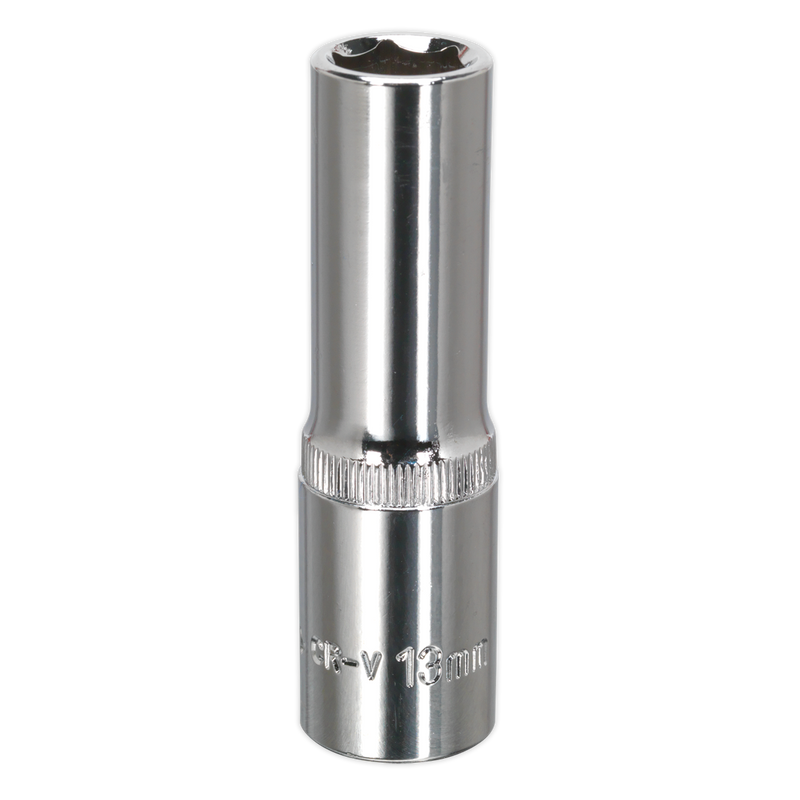 Sealey SP1213D 13mm Deep 1/2"Sq Drive Fully Polished WallDrive Socket