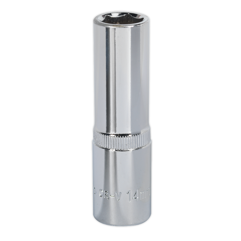 Sealey SP1214D 14mm Deep 1/2"Sq Drive Fully Polished WallDrive Socket