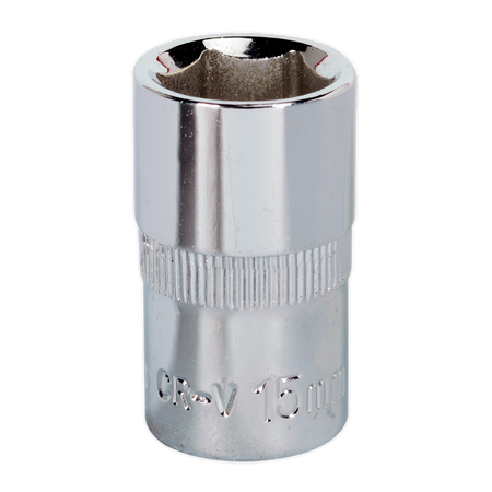 Sealey SP1215 15mm 1/2"Sq Drive Fully Polished WallDrive Socket