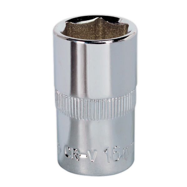 Sealey SP1216 16mm 1/2"Sq Drive Fully Polished WallDrive Socket