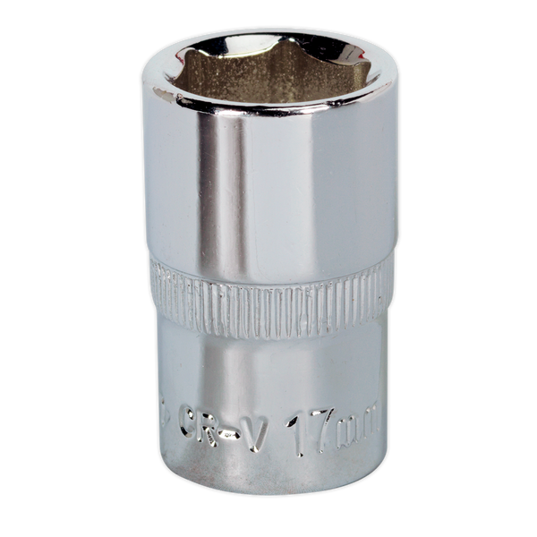 Sealey SP1217 17mm 1/2"Sq Drive Fully Polished WallDrive Socket