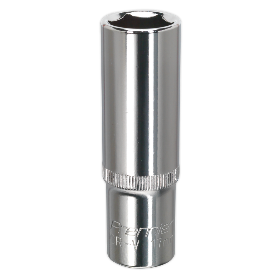 Sealey SP1217D 17mm Deep 1/2"Sq Drive Fully Polished WallDrive Socket