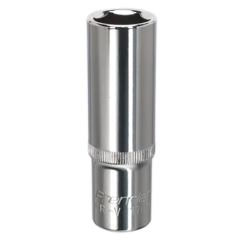 Sealey SP1217D 17mm Deep 1/2"Sq Drive Fully Polished WallDrive Socket