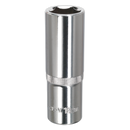 Sealey SP1218D 18mm Deep 1/2"Sq Drive Fully Polished WallDrive Socket