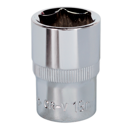 Sealey SP1219 19mm 1/2"Sq Drive Fully Polished WallDrive Socket