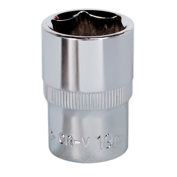 Sealey SP1219 19mm 1/2"Sq Drive Fully Polished WallDrive Socket