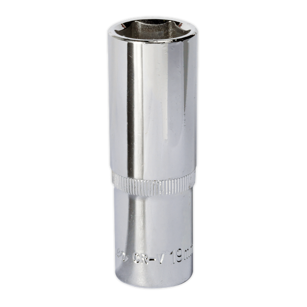 Sealey SP1219D 19mm Deep 1/2"Sq Drive Fully Polished WallDrive Socket