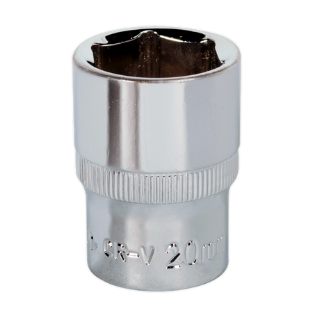 Sealey SP1220 20mm 1/2"Sq Drive Fully Polished WallDrive Socket
