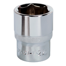 Sealey SP1222 22mm 1/2"Sq Drive Fully Polished WallDrive Socket
