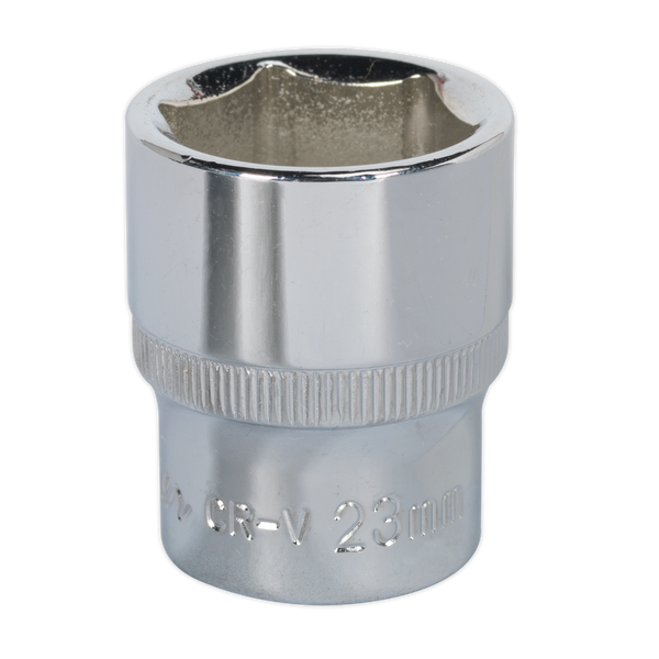 Sealey SP1223 23mm 1/2"Sq Drive Fully Polished WallDrive Socket