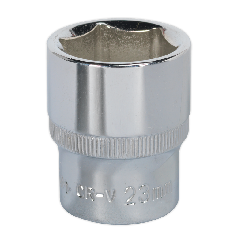 Sealey SP1223 23mm 1/2"Sq Drive Fully Polished WallDrive Socket