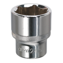 Sealey SP1224 24mm 1/2"Sq Drive Fully Polished WallDrive Socket