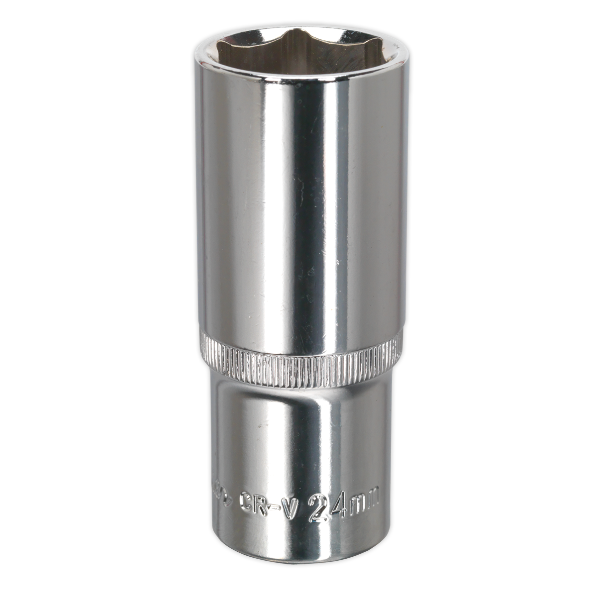 Sealey SP1224D 24mm Deep 1/2"Sq Drive Fully Polished WallDrive Socket
