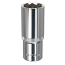 Sealey SP1224D 24mm Deep 1/2"Sq Drive Fully Polished WallDrive Socket