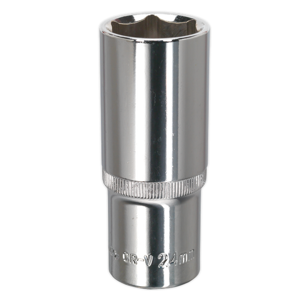 Sealey SP1224D 24mm Deep 1/2"Sq Drive Fully Polished WallDrive Socket