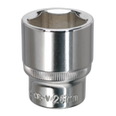 Sealey SP1226 26mm 1/2"Sq Drive Fully Polished WallDrive Socket