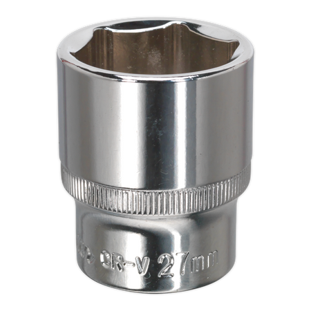 Sealey SP1227 27mm 1/2"Sq Drive Fully Polished WallDrive Socket