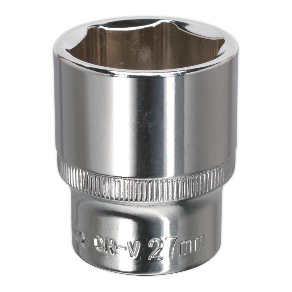Sealey SP1227 27mm 1/2"Sq Drive Fully Polished WallDrive Socket