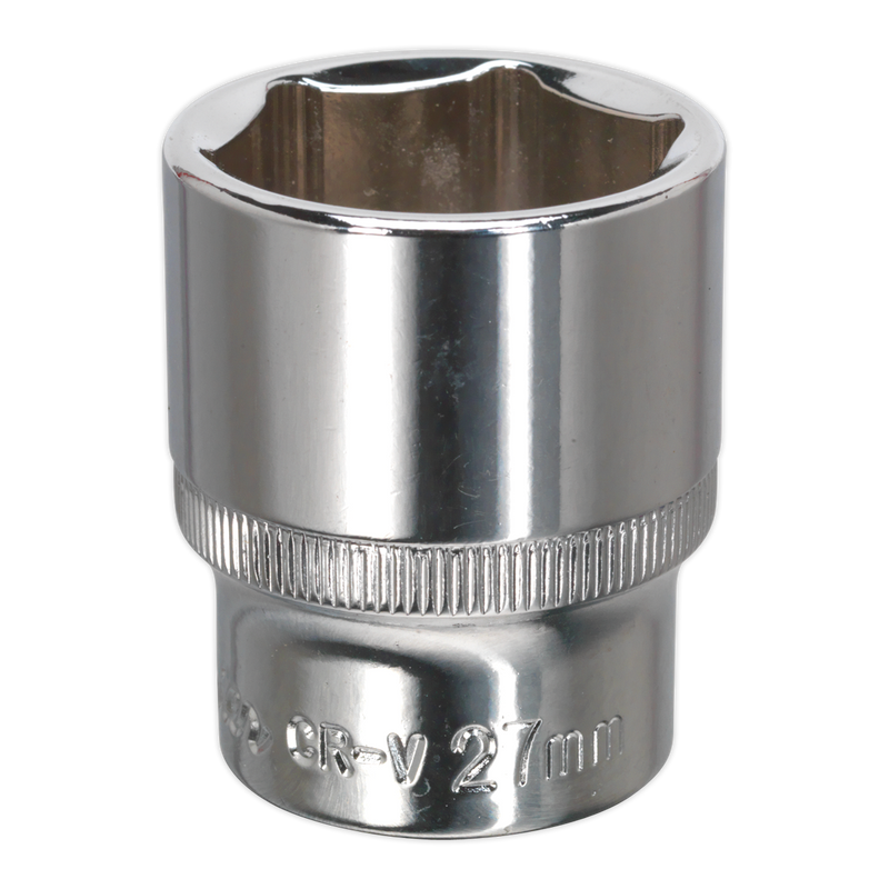 Sealey SP1227 27mm 1/2"Sq Drive Fully Polished WallDrive Socket