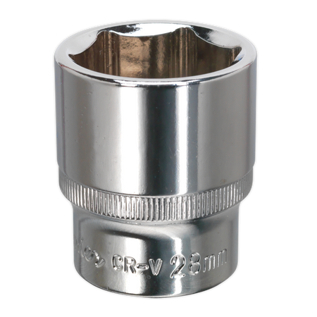 Sealey SP1228 28mm 1/2"Sq Drive Fully Polished WallDrive Socket