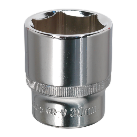 Sealey SP1230 30mm 1/2"Sq Drive Fully Polished WallDrive Socket