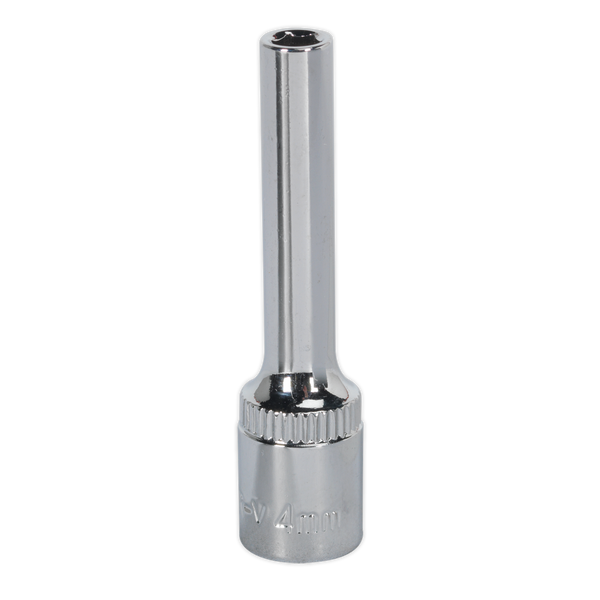 Sealey SP1404D 4mm Deep 1/4"Sq Drive Fully Polished WallDrive Socket