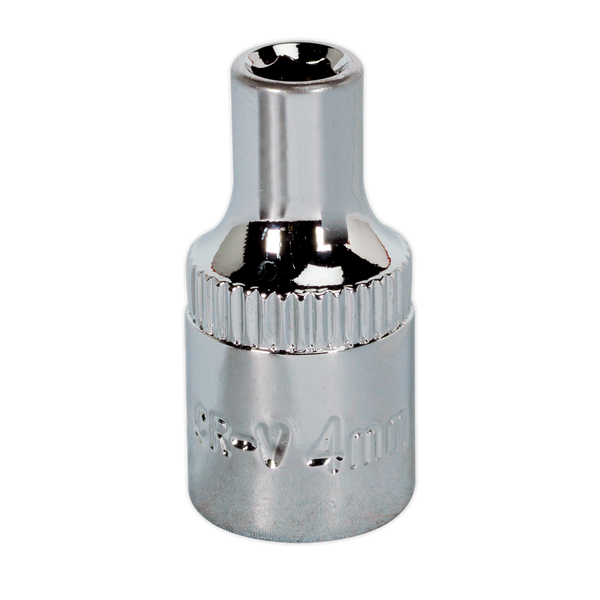 Sealey SP1404 4mm 1/4"Sq Drive Fully Polished WallDrive Socket