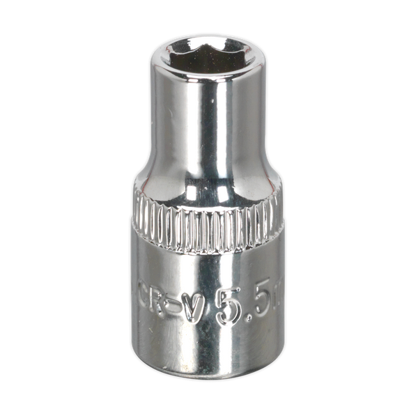 Sealey SP14055 5.5mm 1/4"Sq Drive Fully Polished WallDrive Socket