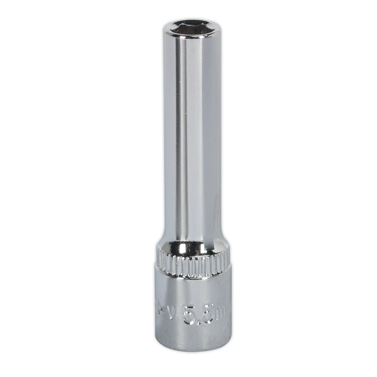 Sealey SP14055D 5.5mm Deep 1/4"Sq Drive Fully Polished WallDrive Socket