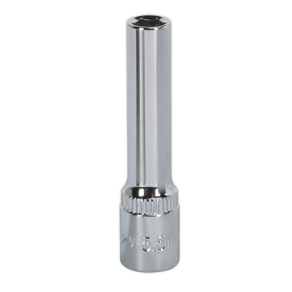 Sealey SP14055D 5.5mm Deep 1/4"Sq Drive Fully Polished WallDrive Socket