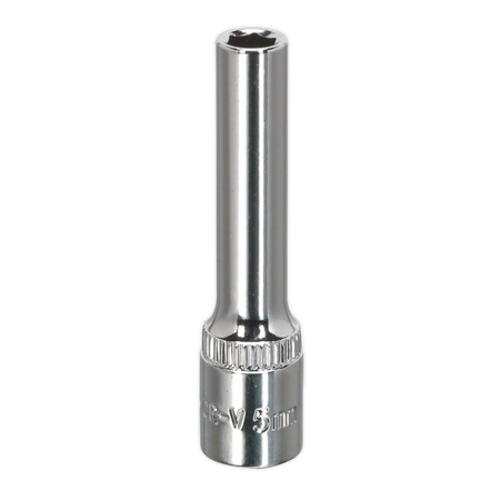 Sealey SP1405D 5mm Deep 1/4"Sq Drive Fully Polished WallDrive Socket
