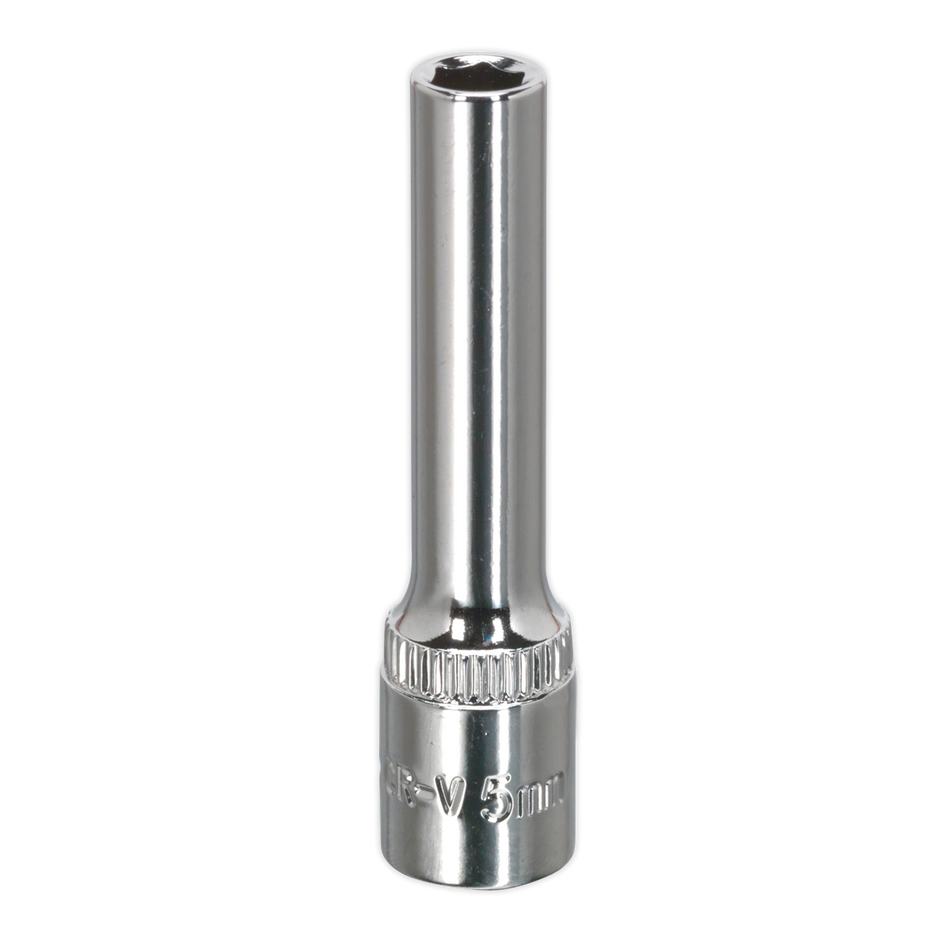 Sealey SP1405D 5mm Deep 1/4"Sq Drive Fully Polished WallDrive Socket