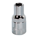 Sealey SP1405 5mm 1/4"Sq Drive Fully Polished WallDrive Socket