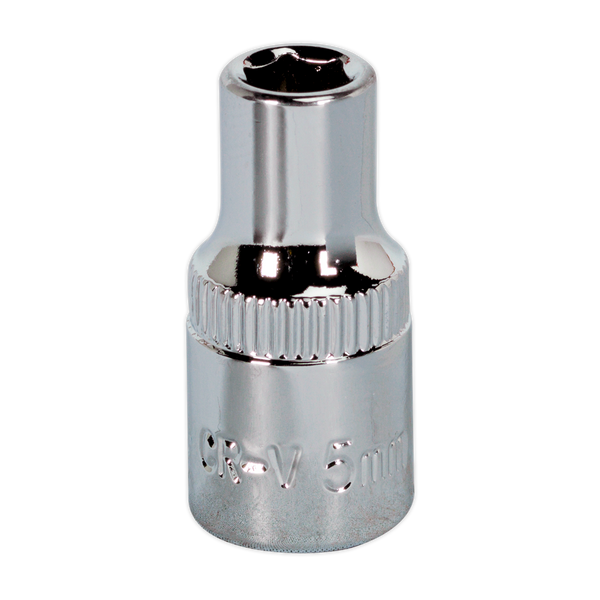 Sealey SP1405 5mm 1/4"Sq Drive Fully Polished WallDrive Socket