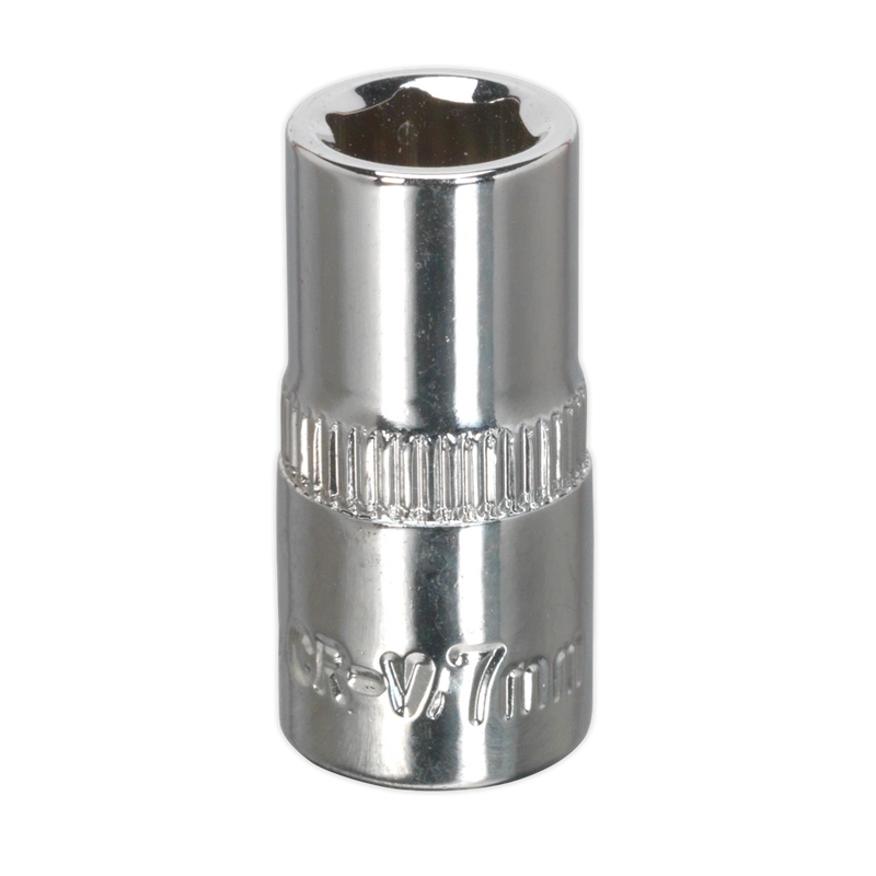 Sealey SP1407 7mm 1/4"Sq Drive Fully Polished WallDrive Socket