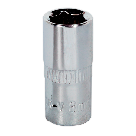 Sealey SP1408 8mm 1/4"Sq Drive Fully Polished WallDrive Socket