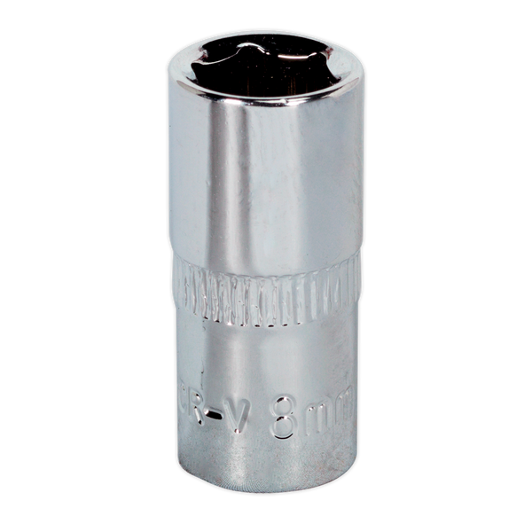 Sealey SP1408 8mm 1/4"Sq Drive Fully Polished WallDrive Socket