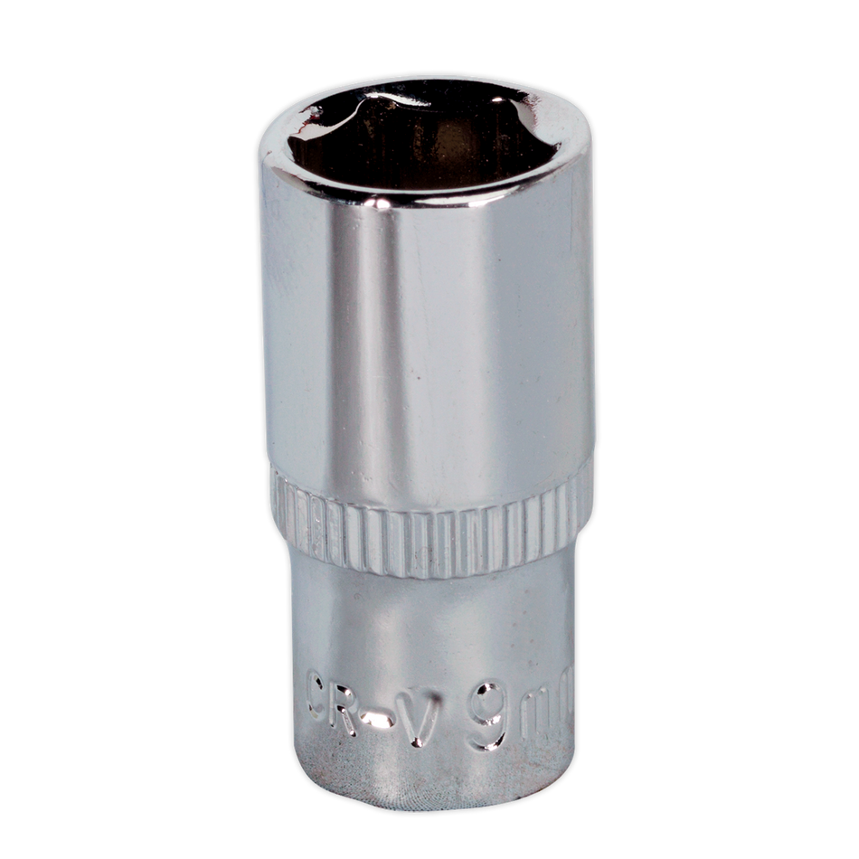 Sealey SP1409 9mm 1/4"Sq Drive Fully Polished WallDrive Socket