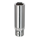 Sealey SP1411D 11mm Deep 1/4"Sq Drive Fully Polished WallDrive Socket