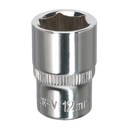 Sealey SP1412 12mm 1/4"Sq Drive Fully Polished WallDrive Socket