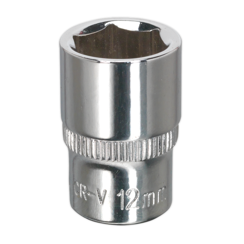 Sealey SP1412 12mm 1/4"Sq Drive Fully Polished WallDrive Socket