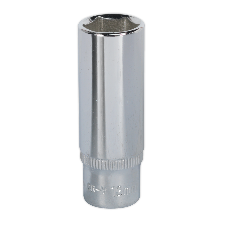 Sealey SP1413D 13mm Deep 1/4"Sq Drive Fully Polished WallDrive Socket