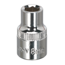 Sealey SP3808 8mm 3/8"Sq Drive Fully Polished WallDrive Socket