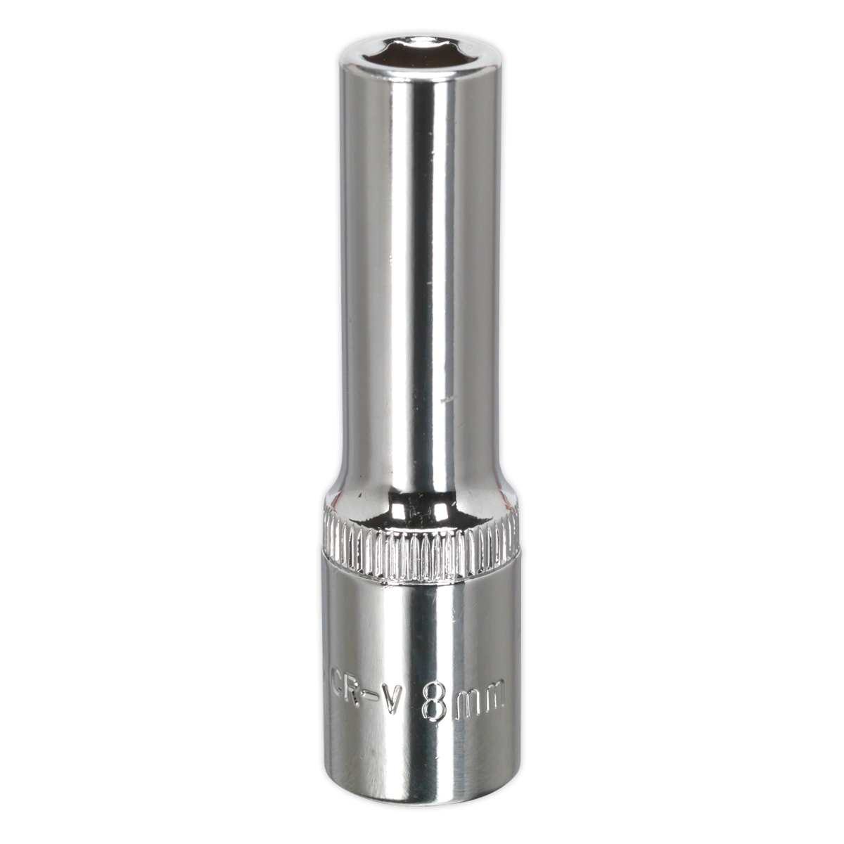 Sealey SP3808D 8mm Deep 3/8"Sq Drive Fully Polished WallDrive Socket