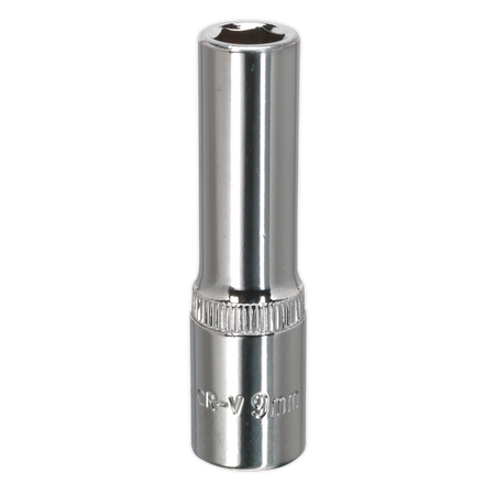 Sealey SP3809D 9mm Deep 3/8"Sq Drive Fully Polished WallDrive Socket