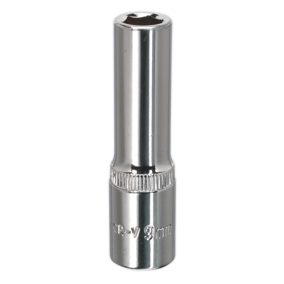 Sealey SP3809D 9mm Deep 3/8"Sq Drive Fully Polished WallDrive Socket