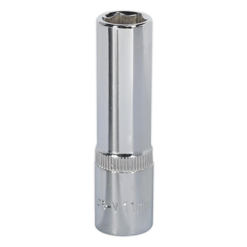 Sealey SP3811D 11mm Deep 3/8"Sq Drive Fully Polished WallDrive Socket