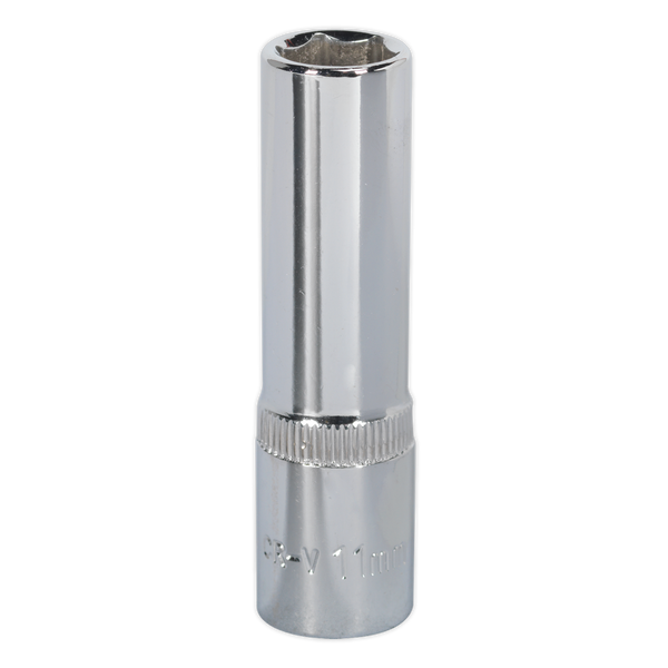 Sealey SP3811D 11mm Deep 3/8"Sq Drive Fully Polished WallDrive Socket