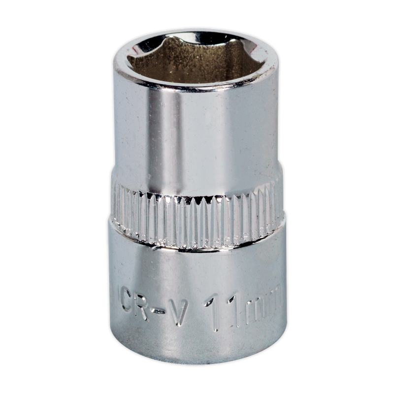 Sealey SP3811 11mm 3/8"Sq Drive Fully Polished WallDrive Socket