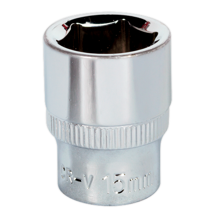 Sealey SP3815 15mm 3/8"Sq Drive Fully Polished WallDrive Socket
